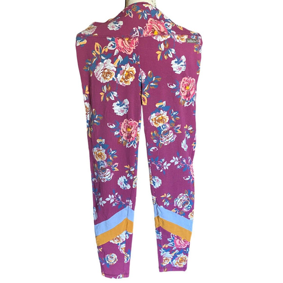 Matilda Jane Raglan Womens M Tee With Matching L Leggings Grey Purple Floral Set - Picture 9 of 10